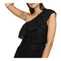 Reiss Nora Metallic Spot Asymmetric Neck Tie Detail Top Sz 6