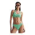 Reiss Iris Halter Bikini Top With Button Detail Seafoam Sz 0