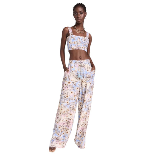 Agua Bendita Leah Numen Cropped Top Multi Color Sz Small