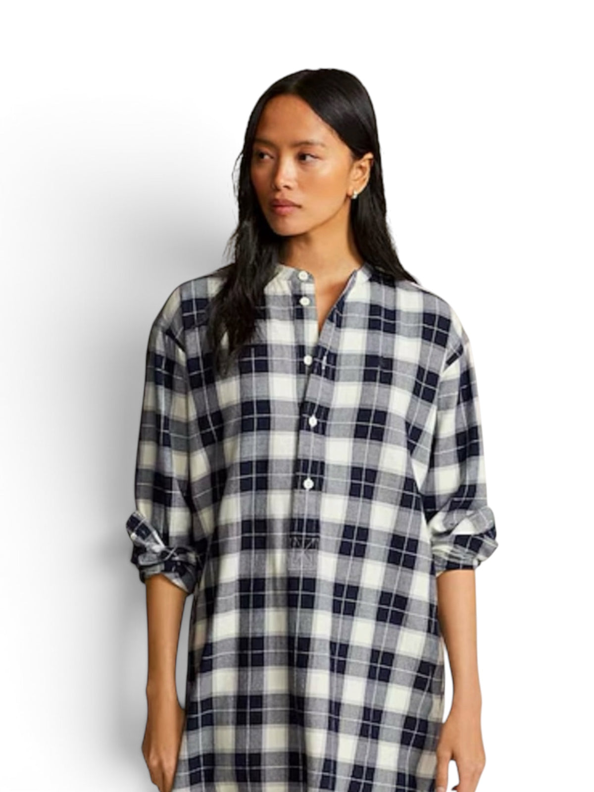 Polo Ralph Lauren Plaid Cotton Twill Midi Shirtdress Sz 6