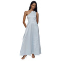 Hutch Adelaide One-Shoulder Floral Maxi Dress — Light Blue, Size 2