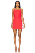 Amanda Uprichard Amiyah Mini Dress in Candy Apple Sz Small $216