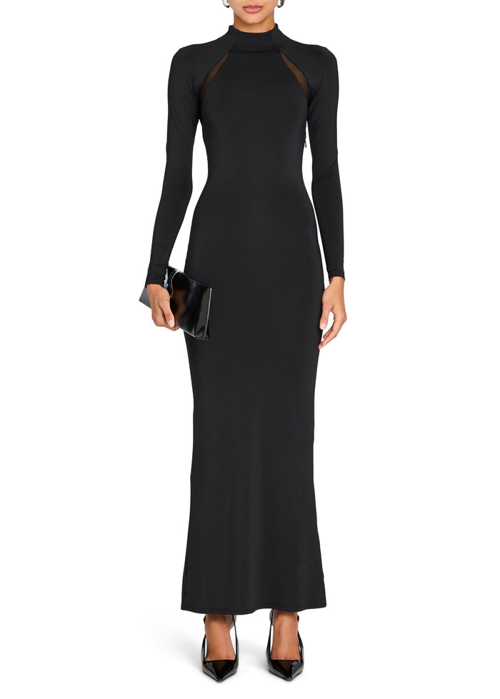 Ser.o.ya KRYSTAL MAXI DRESS
WITH MESH PANELING Black XS $398