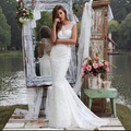 Sherri Hill Style 50069 Ivory Lace Mermaid Bridal Gown Size 2