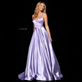 Sherri Hill 52195 Lilac Silk Charmeuse A-Line Prom Gown Size 6