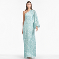 Sachin & Babi KEELY GOWN - SAGE PAINTED FLORAL Sz 0