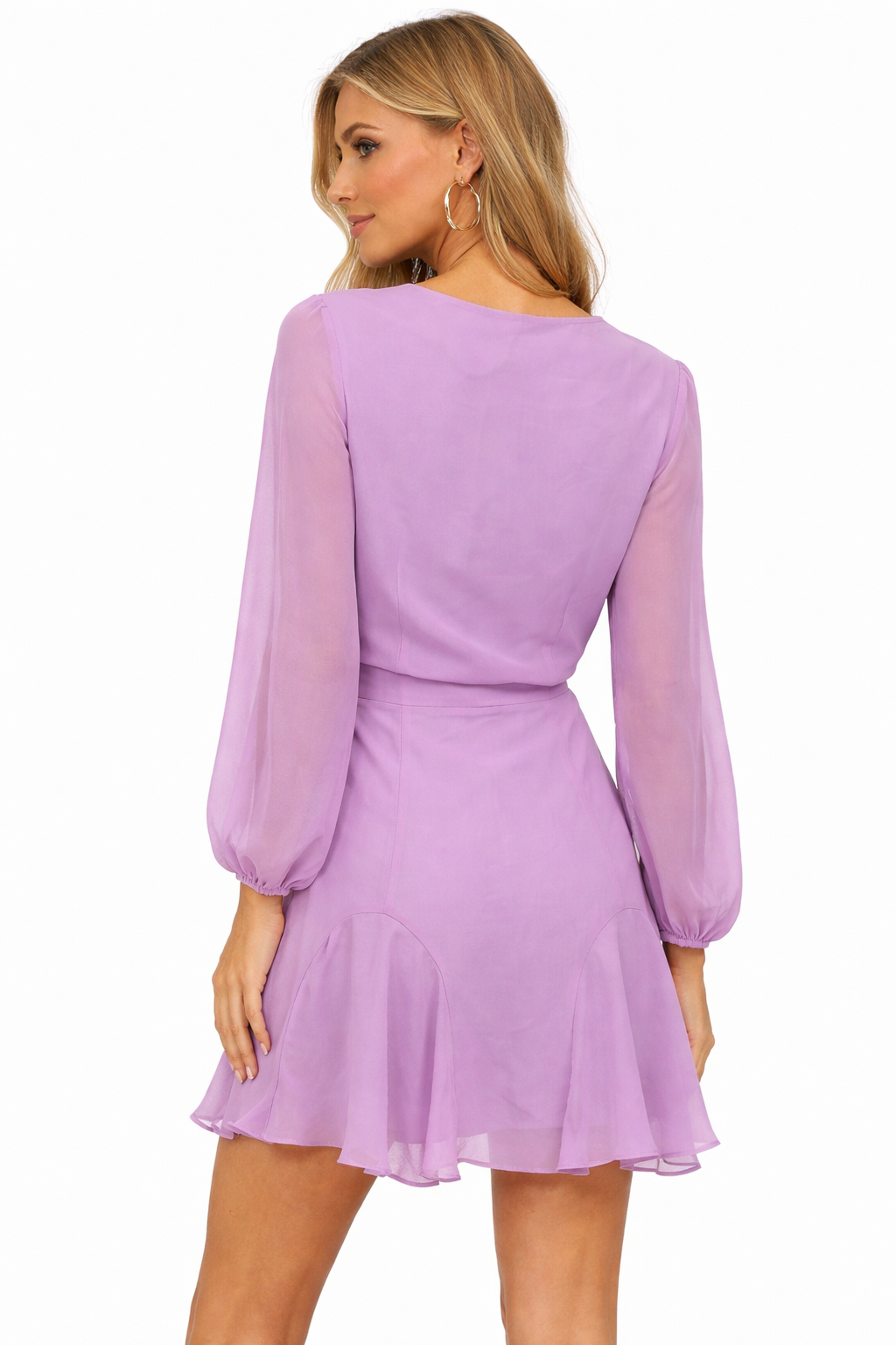 Amanda Uprichard Lavender Chiffon Mini Dress Size Small $260