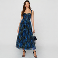 Hutch Elsie Blue Floral Sweetheart Maxi Gown – Size 2