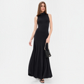 Alice + Olivia Augusta Open Back Sleeveless Maxi Dress Black Size 8