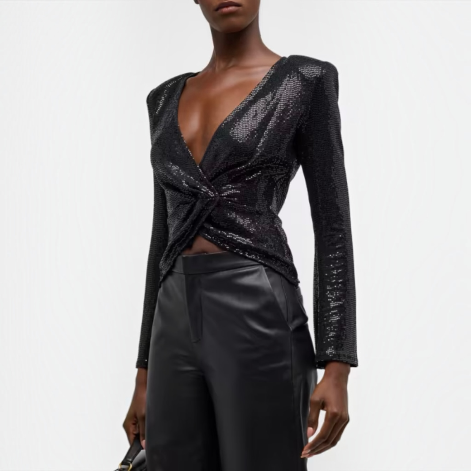L'AGENCE Katya Bell Sleeve
Top Sequin Black Small