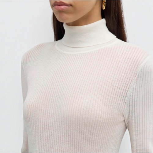 A.L.C. Jo Cotton-Blend Turtleneck Top Sz XL