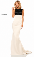 Sherri Hill 52903 Black/Ivory Mermaid Gown – Size 4 $450
