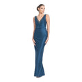Sachin & Babi Garda Crystal-Embellished Mikado Gown in Bottle Green Sz 0
