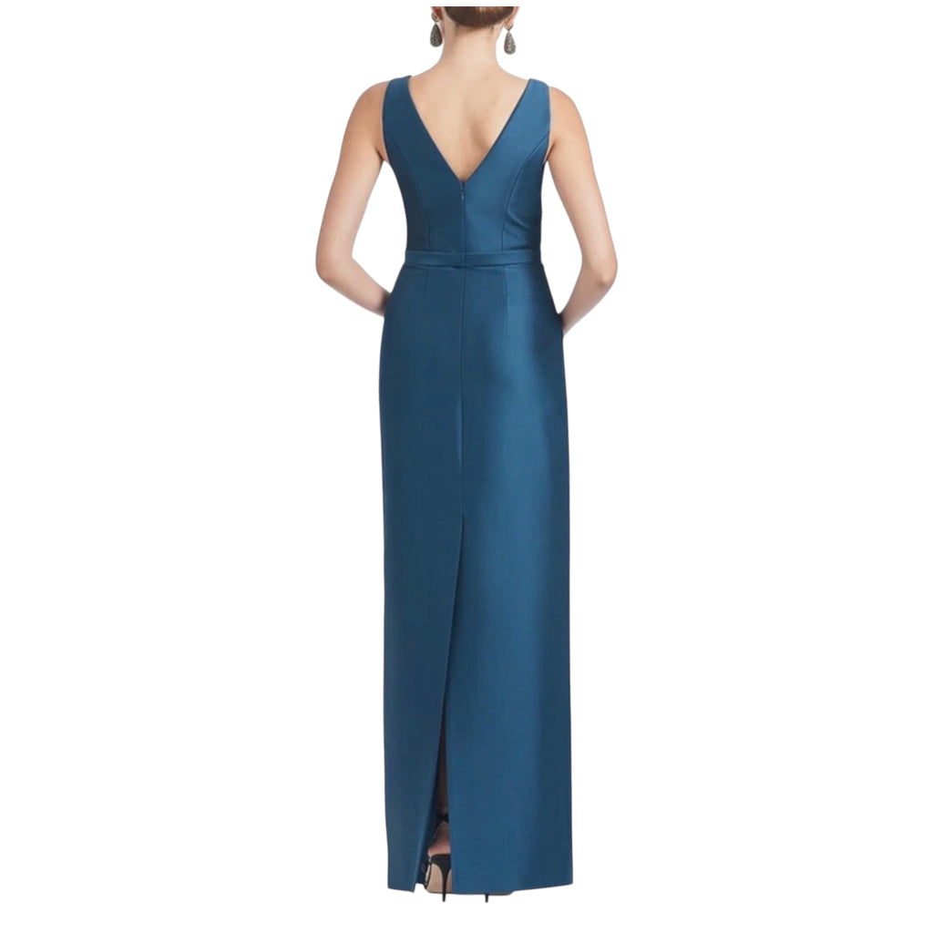 Sachin & Babi Garda Crystal-Embellished Mikado Gown in Bottle Green Sz 0