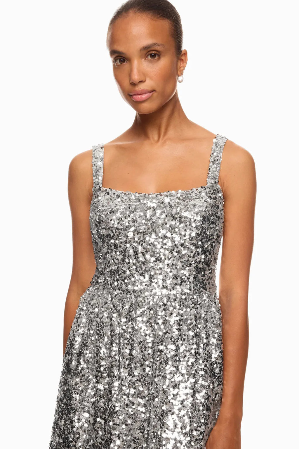 Sachin & Babi Quinn Sequin Mini Dress Silver Size 2 $495