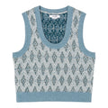 Re/Done Retro Geo Jaquard Sweater Vest in in Sage Geo Sz Small