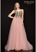 Terani Couture 2011P1070 Blush Beaded Tulle Gown | Size 4 $539
