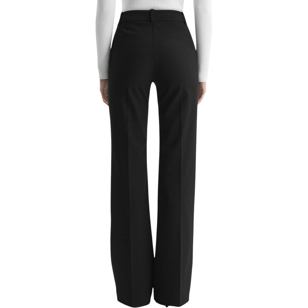 REISS Claude Black Flare Leg Pants – Size 12 Regular