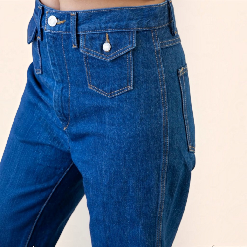 RE/DONE 7OS POCKET WIDE LEG - TRUE RINSED Sz 27
