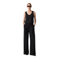 Theory Admiral Crepe Pleated Wide-Leg Pants – Black, Size 8
