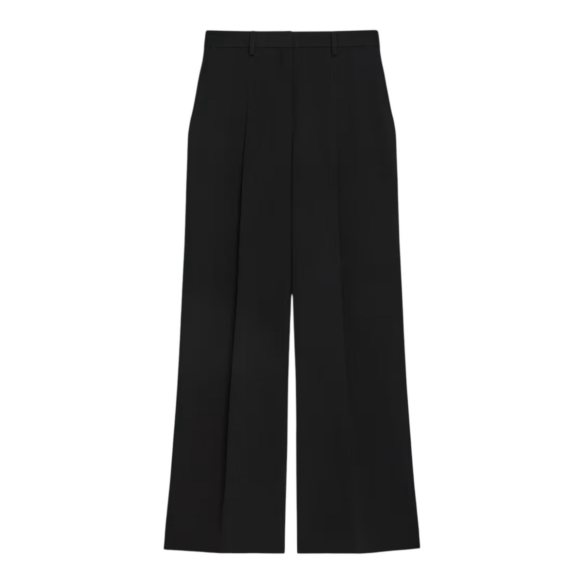 Theory Admiral Crepe Pleated Wide-Leg Pants – Black, Size 8