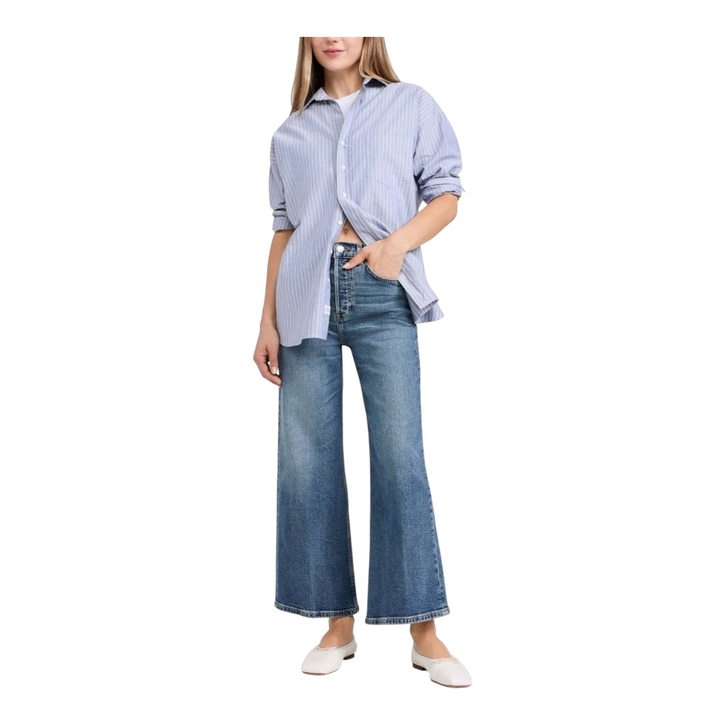 RE/DONE High Rise Wide Leg Crop
Jeans Crafted Indigo Sz 30