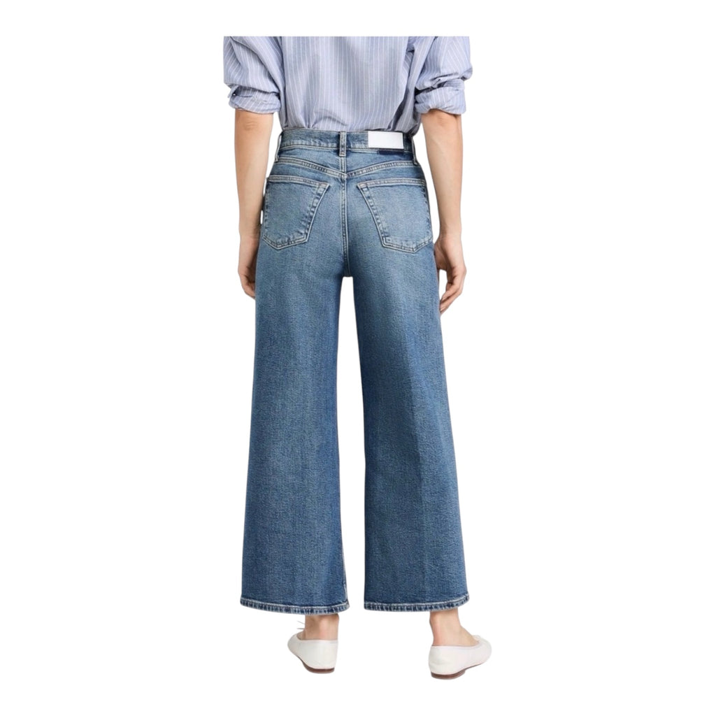 RE/DONE High Rise Wide Leg Crop
Jeans Crafted Indigo Sz 30