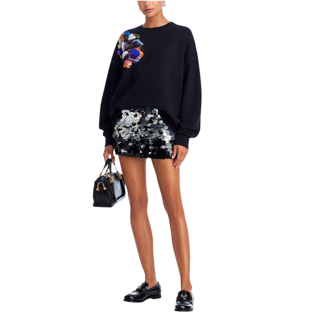 Essentiel Antwerp Floral Sequin Embellished Sweatshirt Size Small / 1