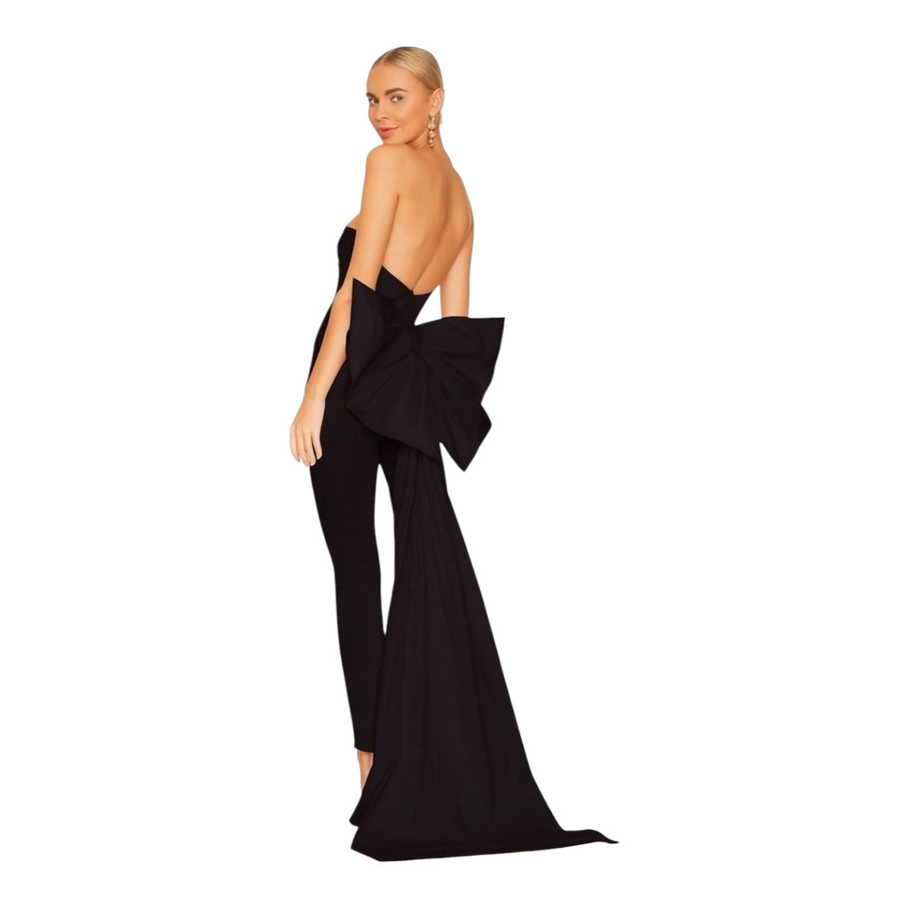 Nookie Reese Bow Jumpsuit in Black Sz XS $289