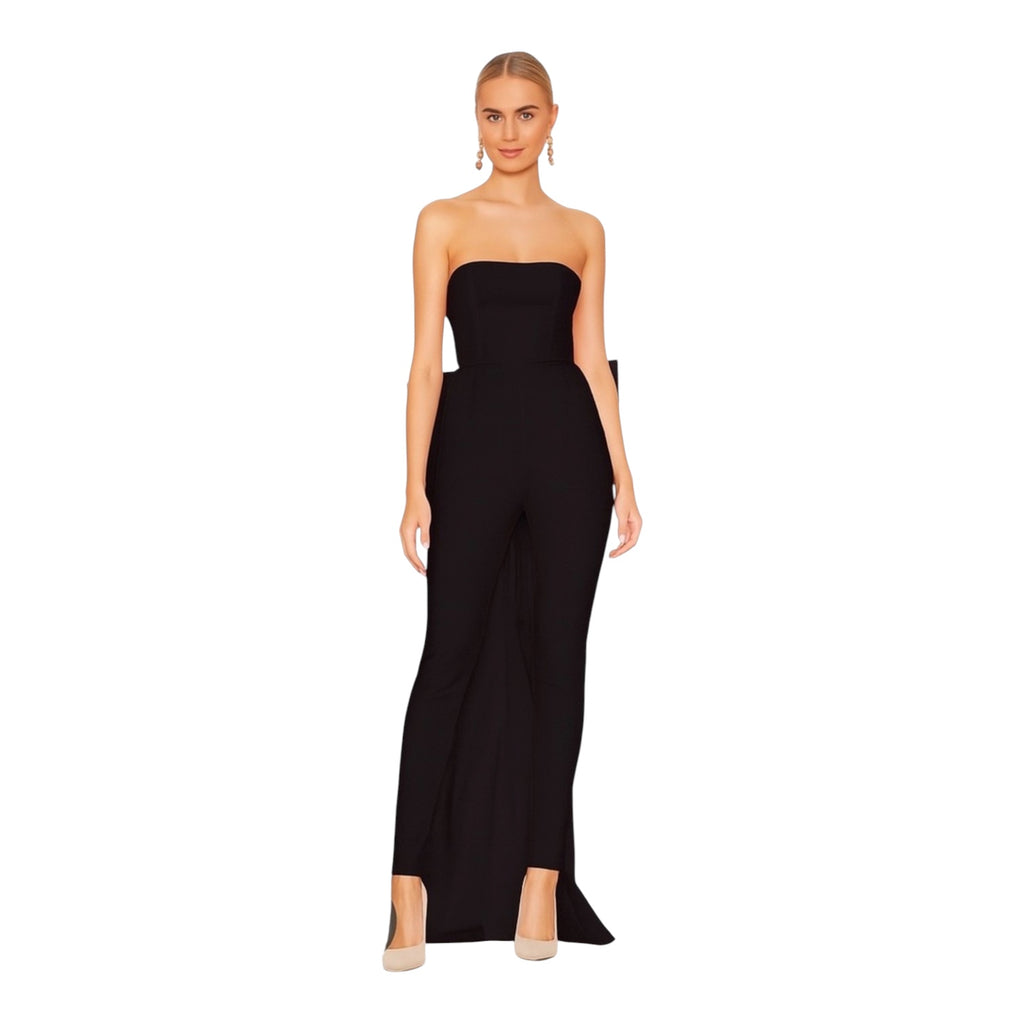 Nookie Reese Bow Jumpsuit in Black Sz XS $289