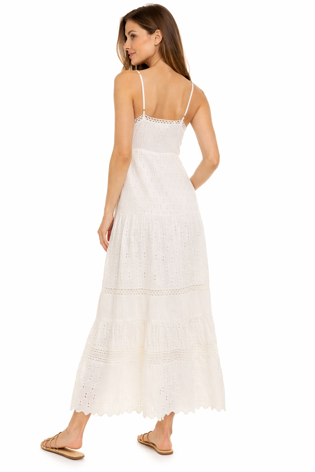 LoveShackFancy Weston Silk Dress White/ Ivory Sz 4 $875