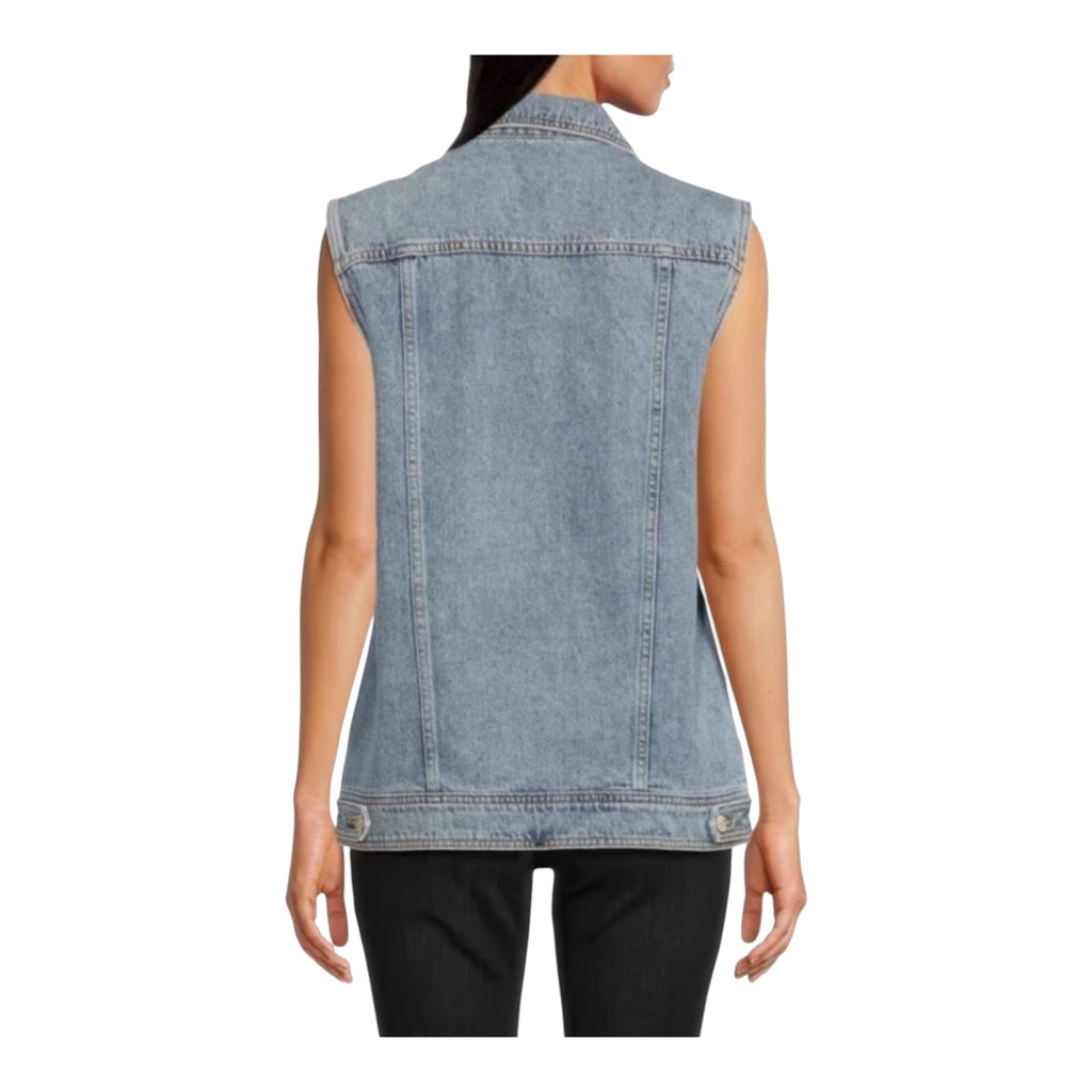 AMANDA UPRICHARD
RHINESTONE EMBELLISHED
BUTTON
GREYSON DENIM VEST Sz Small