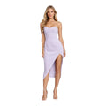Amanda Uprichard Lilac Strapless Asymmetrical Midi Dress Size Small