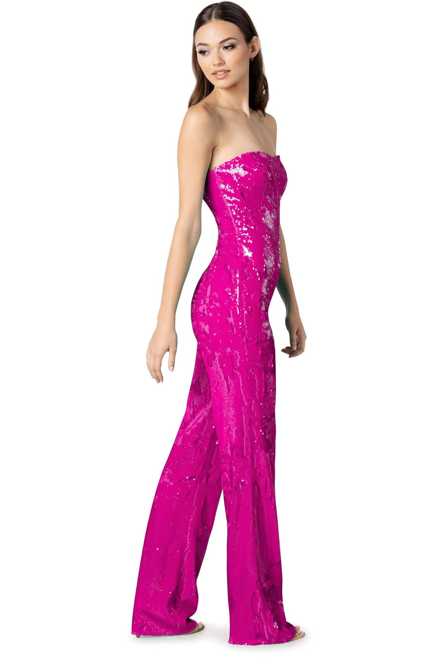 Dress the Population Andy Sequin
Strapless Jumpsuit - Hot Pink XS $316
