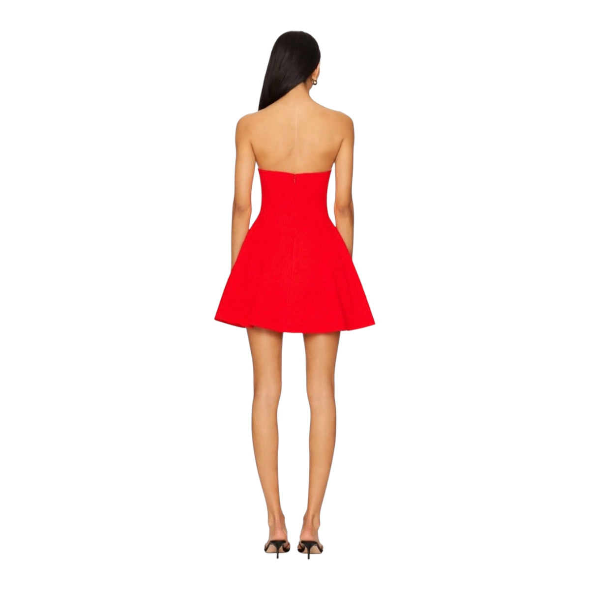 Amanda Uprichard Romilly Strapless Mini Dress Hot Coral Red Sz Small