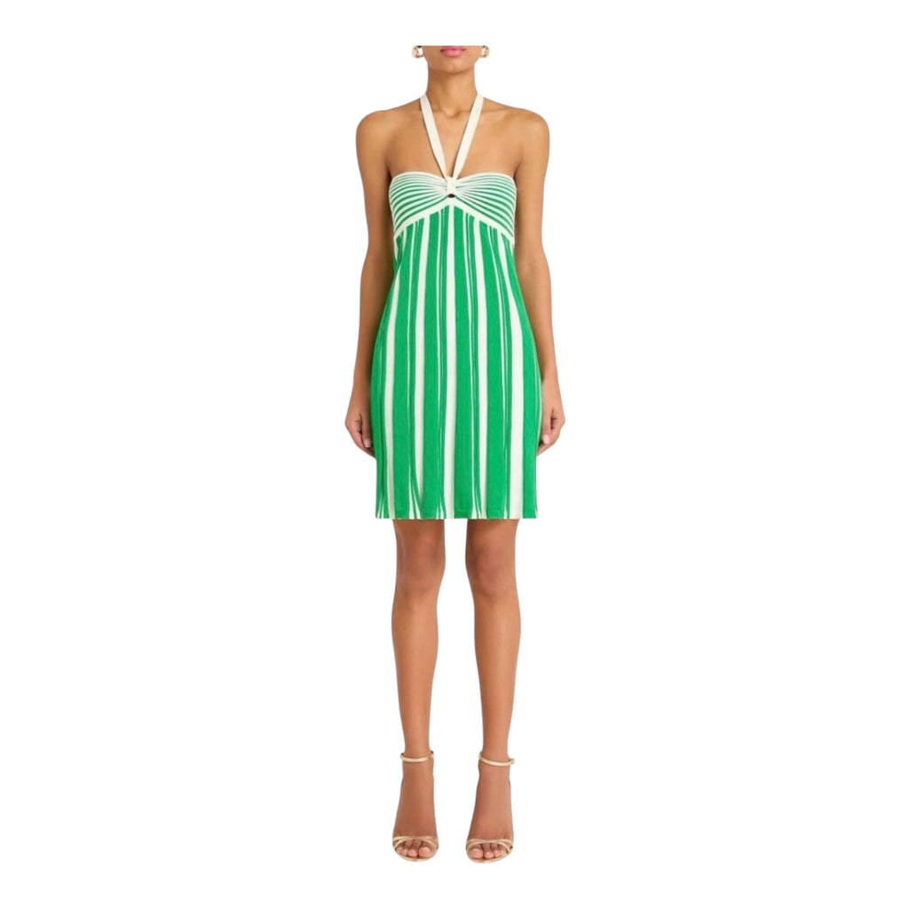 Amanda Uprichard The Dianella Dress In Ivory/Green Sz Small