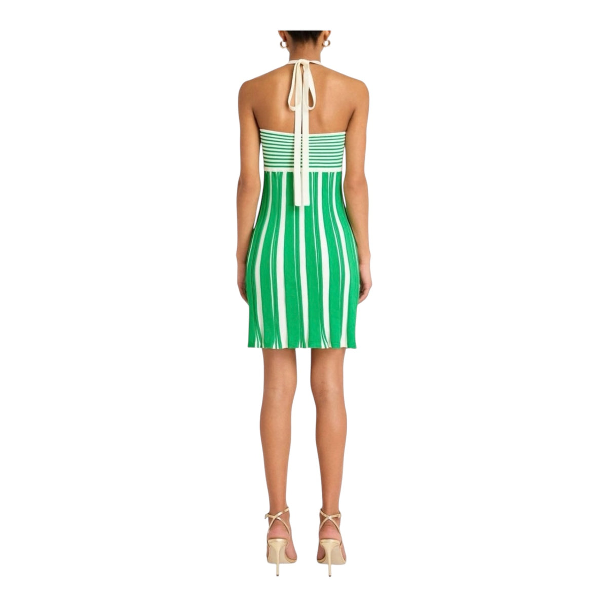 Amanda Uprichard The Dianella Dress In Ivory/Green Sz Small