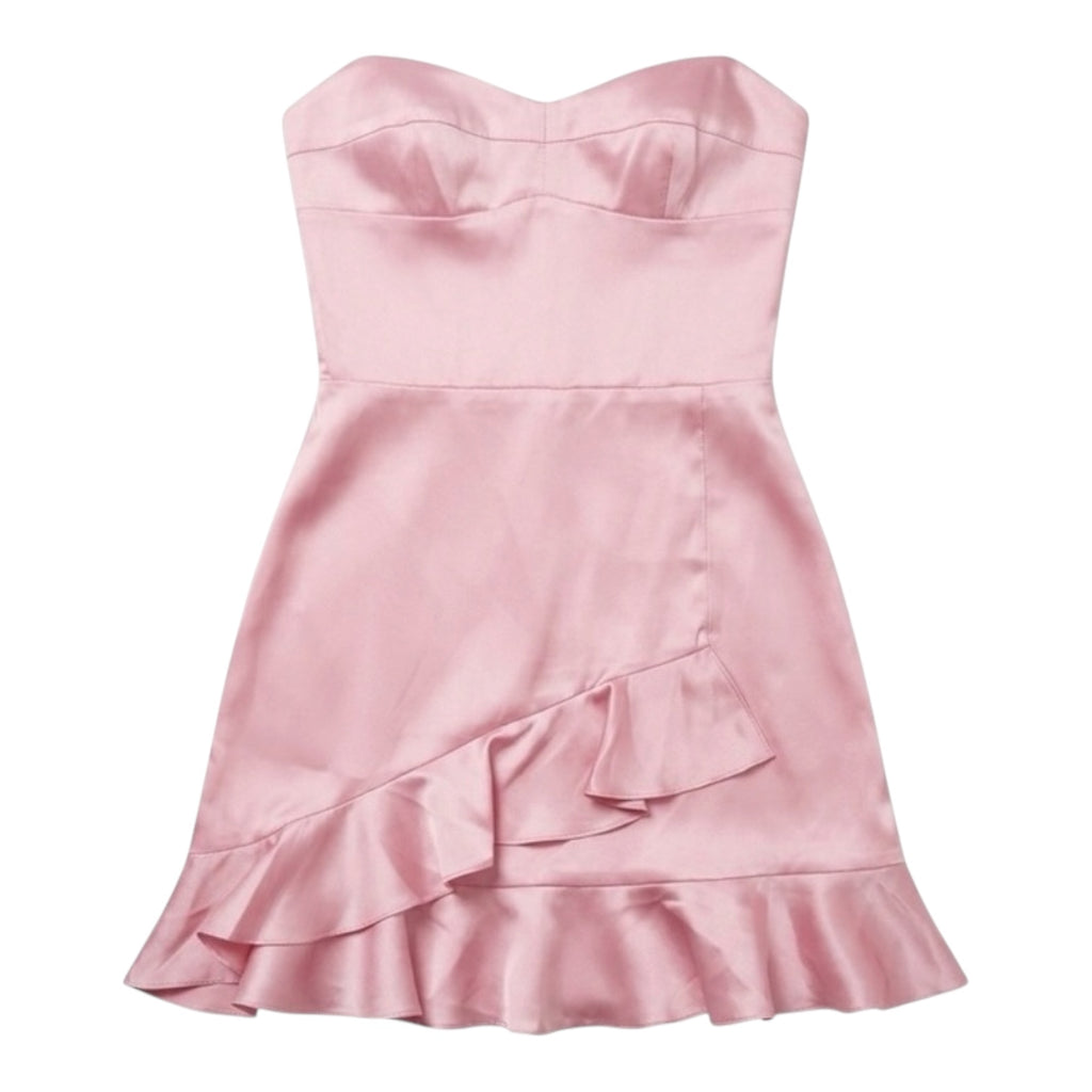 AMANDA UPRICHARD
Magnolia Silk Mini Dress in Lotus Pink Small