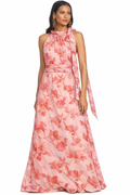 Sachin & Babi Kayla Gown in Pastello Fiore Sz 0 $325 (Coral)