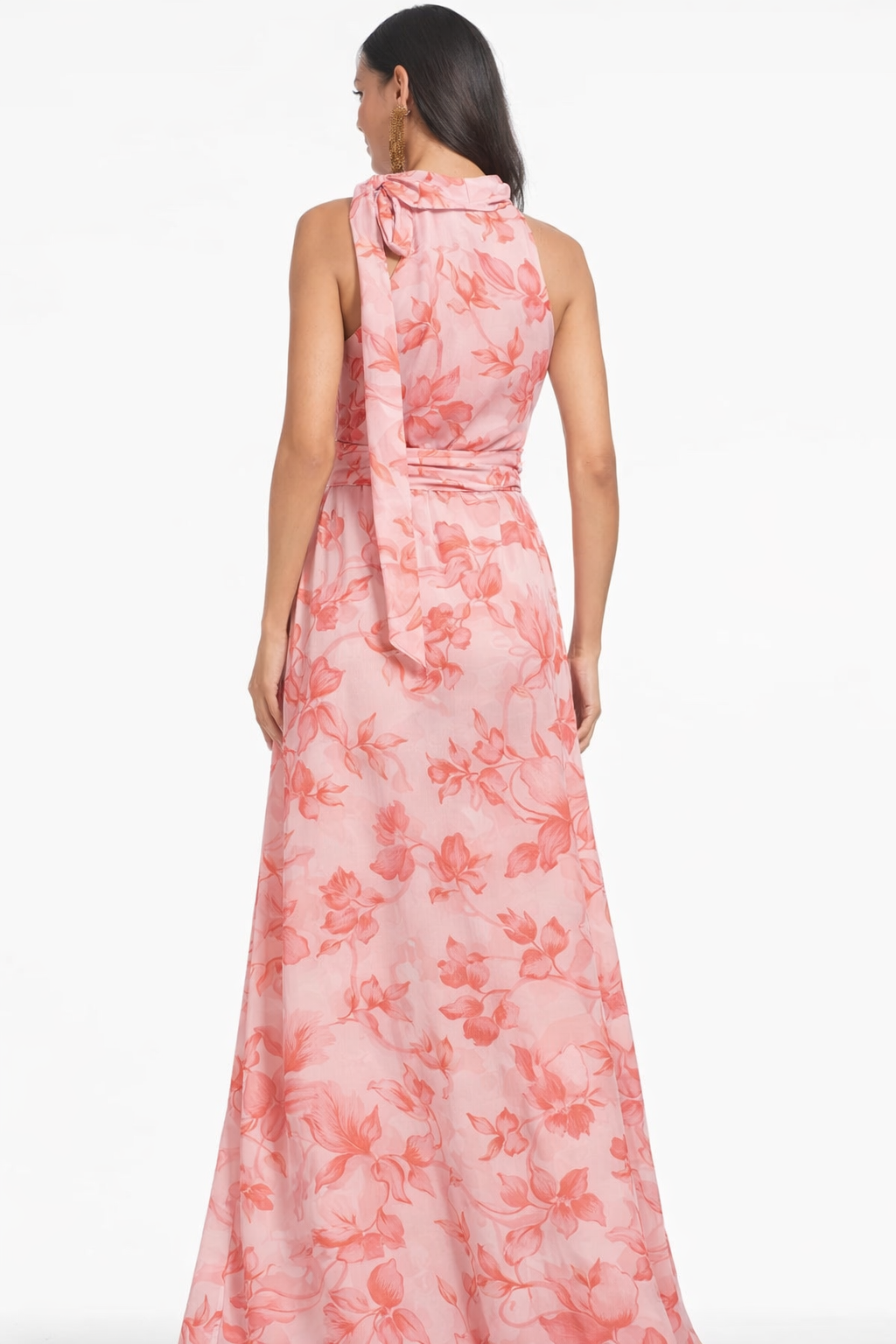 Sachin & Babi Kayla Gown in Pastello Fiore Sz 0 $325 (Coral)