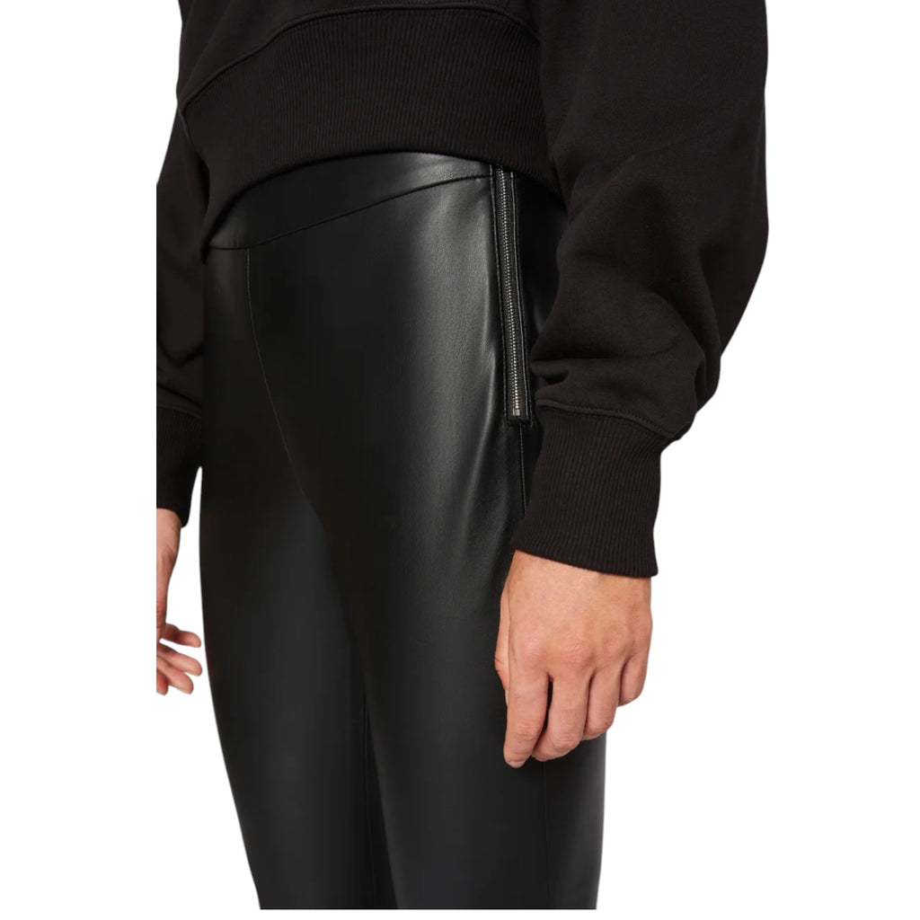 BOSS Orange C_Taslimah Black Faux Leather Skinny Pants Size 0