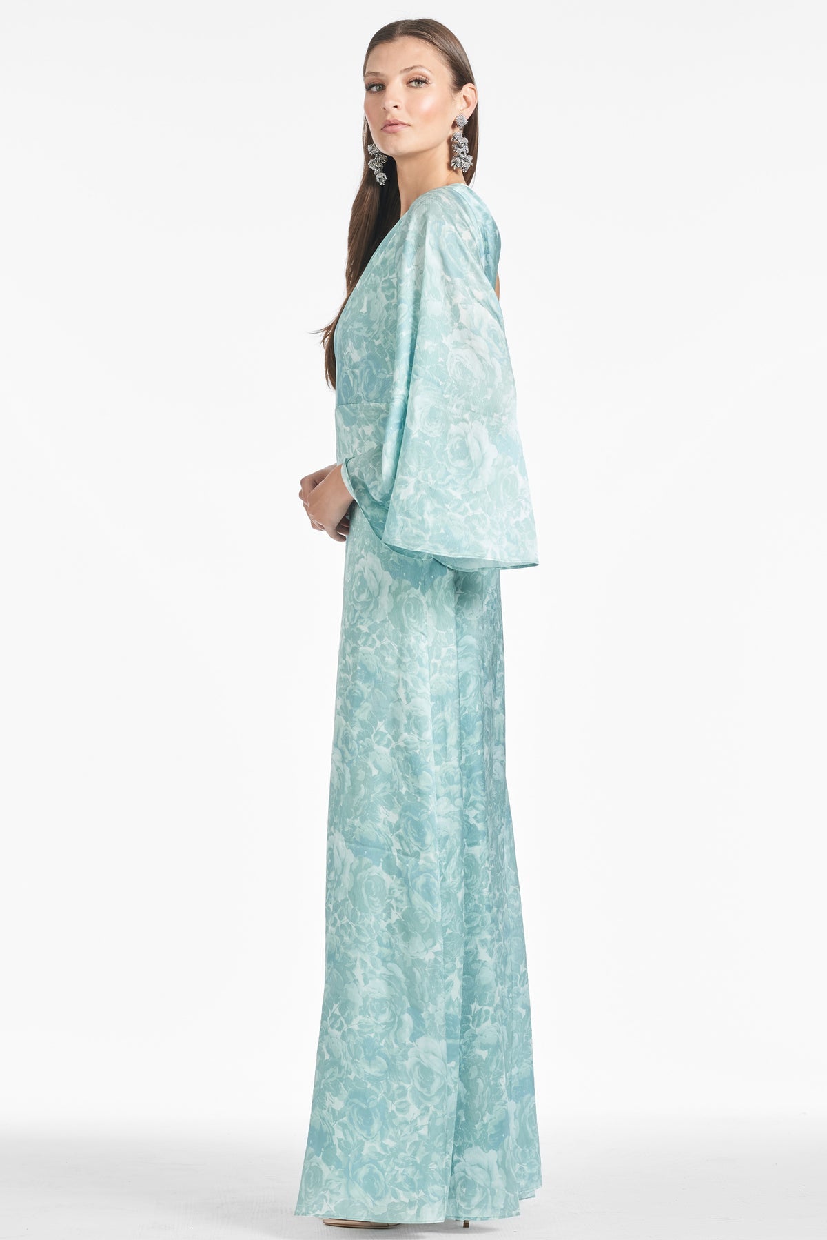 Sachin & Babi KEELY GOWN - SAGE PAINTED
FLORAL Sz 0 $365