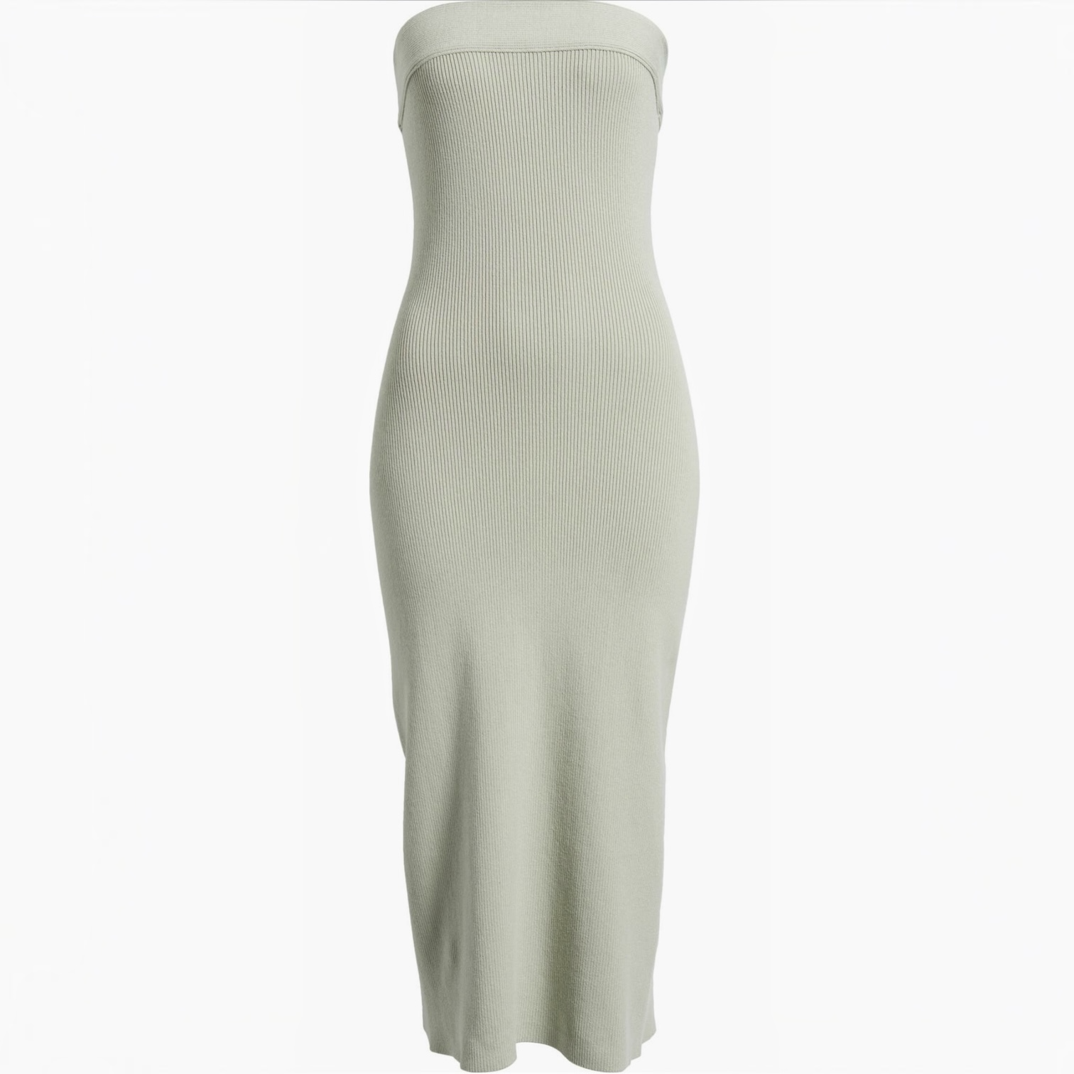 Free People Ravena Strapless Maxi Sweater Dress Lima Bean Size Large