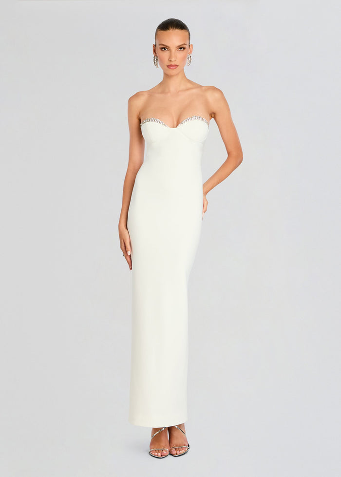 Retrofete embellished JESSALYN DRESS in White Sz Medium $798