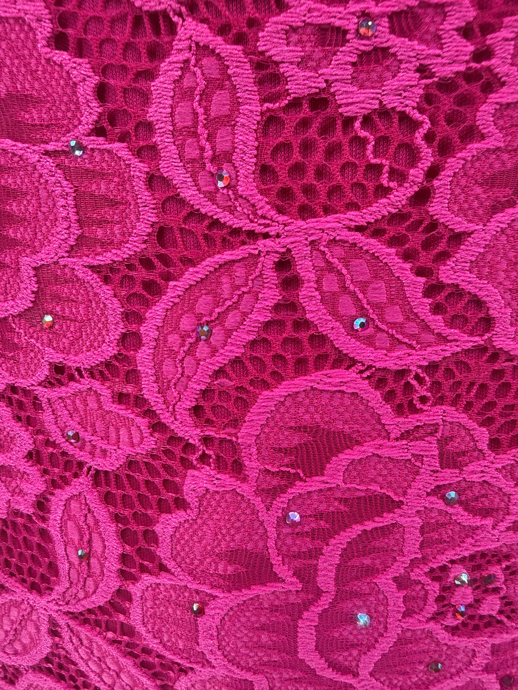 La Femme 27623 Hot Pink Lace Mermaid Gown Size 2 $478