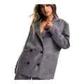 All Saints Elle Double Breasted Lightweight Blazer Grey Sz 8