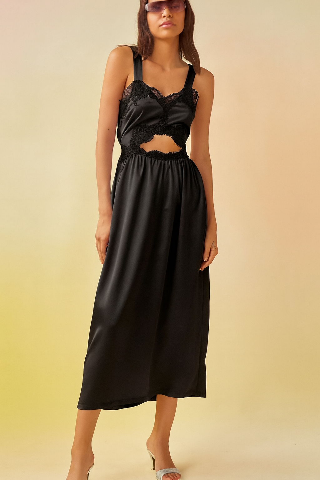TACH CLOTHING HELEN SATIN
MIDI DRESS Black $277
