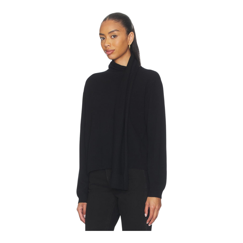 RAILS Cortina Scarf-Neck Wool & Cashmere Sweater Black Size Medium