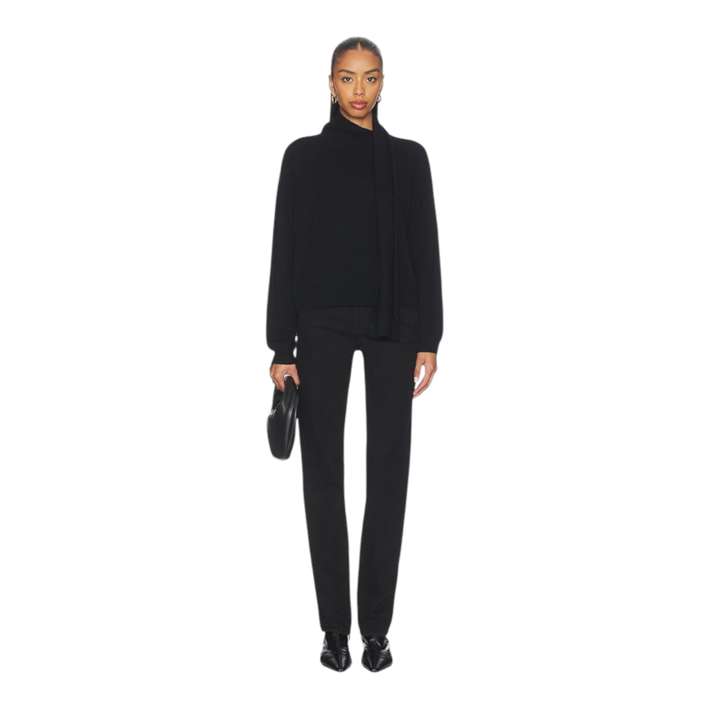 RAILS Cortina Scarf-Neck Wool & Cashmere Sweater Black Size Medium