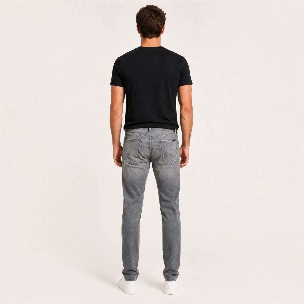 Hudson Blake Bronx Men’s Slim Straight Distressed Gray Jeans